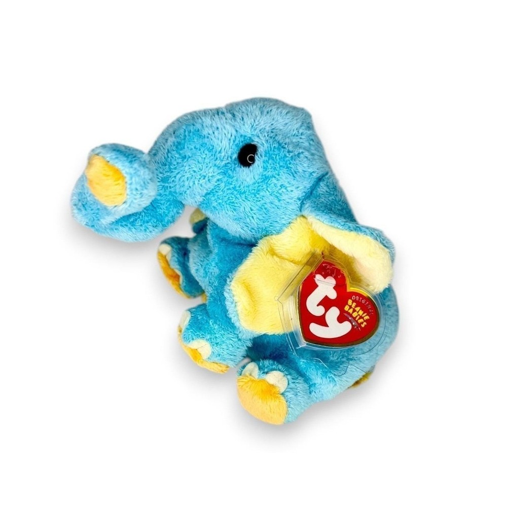 Jimbo the Elephant Ty Beanie Baby | Gentle Trunk Pal | Mint Heart Tag